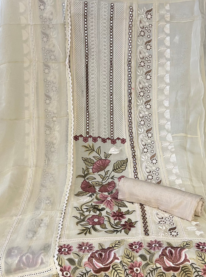 KUSHI DESIGNER UNSTITCHED DRESS MATERIAL - MAMT03