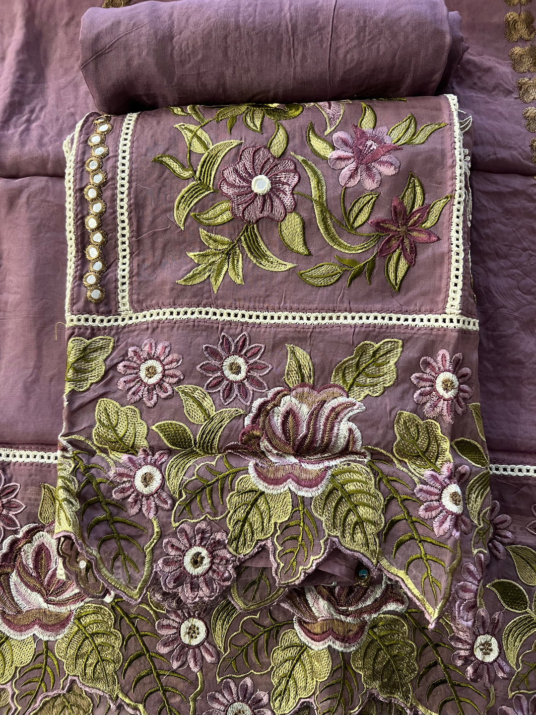 KUSHI DESIGNER UNSTITCHED DRESS MATERIAL - MAMT03