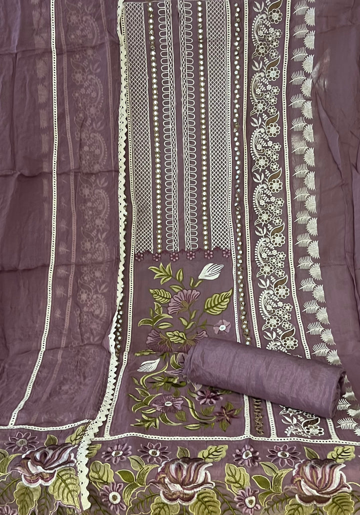 KUSHI DESIGNER UNSTITCHED DRESS MATERIAL - MAMT03