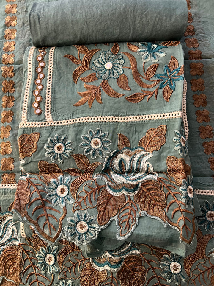 KUSHI DESIGNER UNSTITCHED DRESS MATERIAL - MAMT03