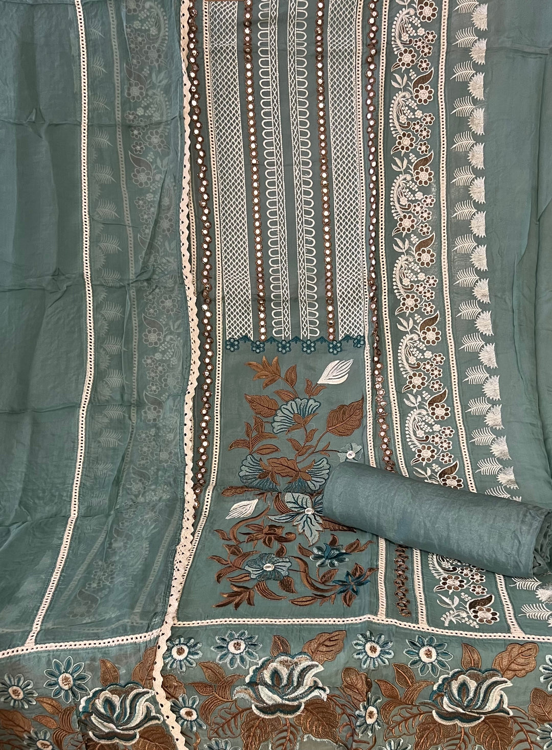 KUSHI DESIGNER UNSTITCHED DRESS MATERIAL - MAMT03