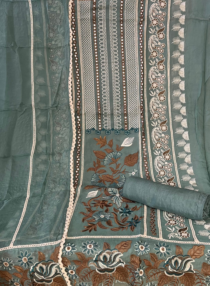 KUSHI DESIGNER UNSTITCHED DRESS MATERIAL - MAMT03