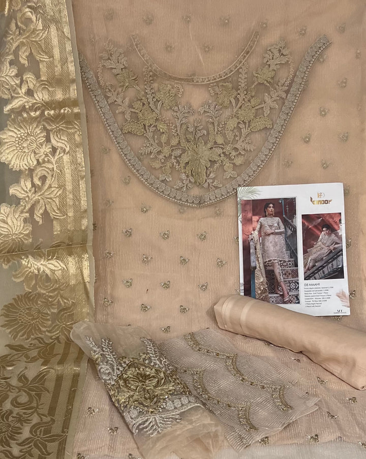 PAKISTANI DESIGNER PATCH WORK DRESS MATERIAL - KINAR
