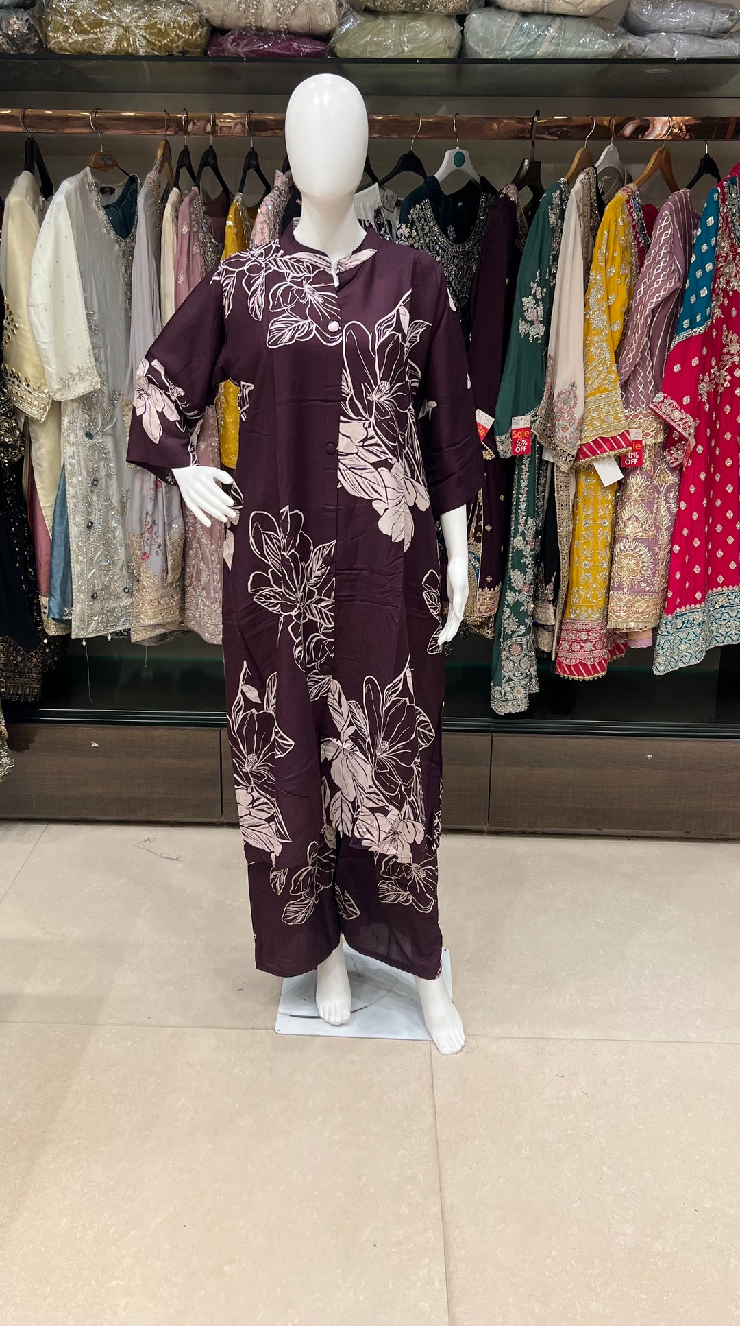 DESIGNER CO-ORD SET PLUS SIZE { 3,4,5 XL } - IKMH03