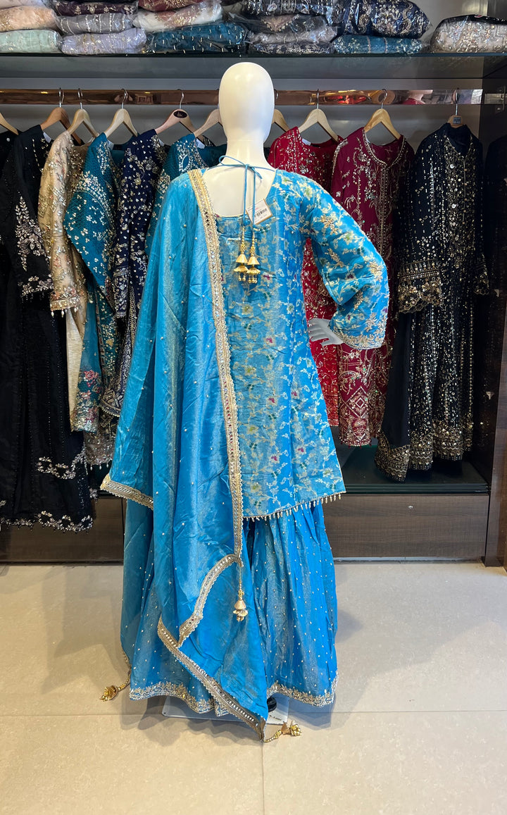 PAKISTANI ZARDOZI HAND WORK DESIGNER SUIT - JM01