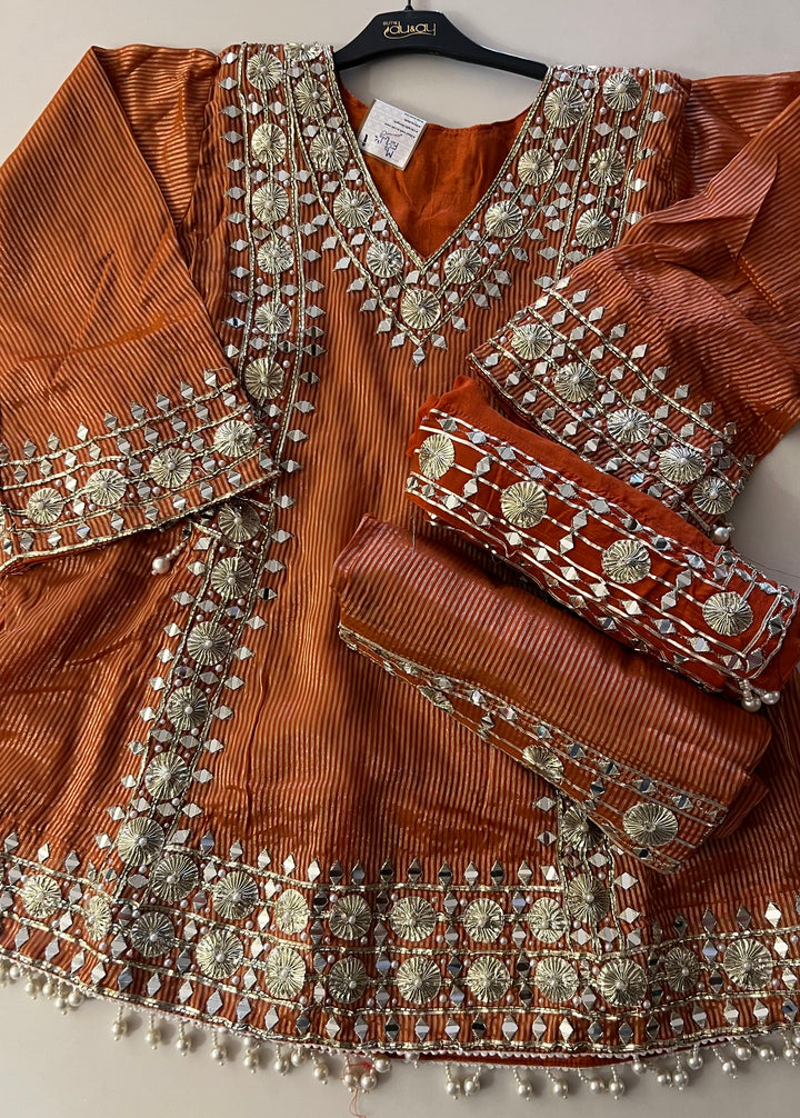 PAKISTANI GOTTA HAND WORK DESIGNER SUIT - IKGN01