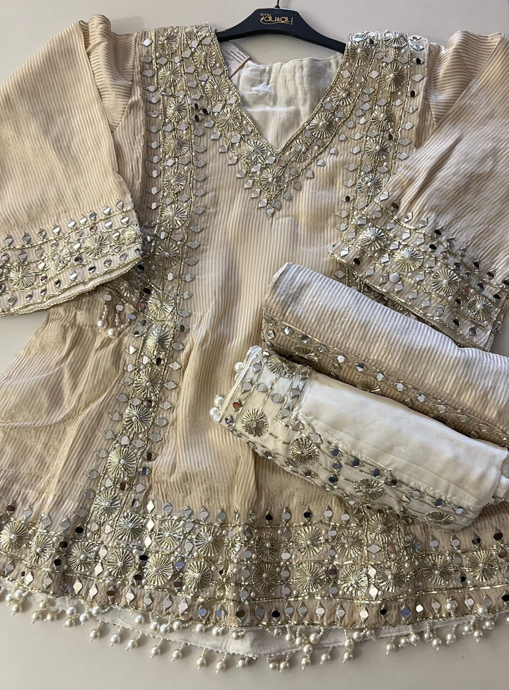 PAKISTANI GOTTA HAND WORK DESIGNER SUIT - IKGN01