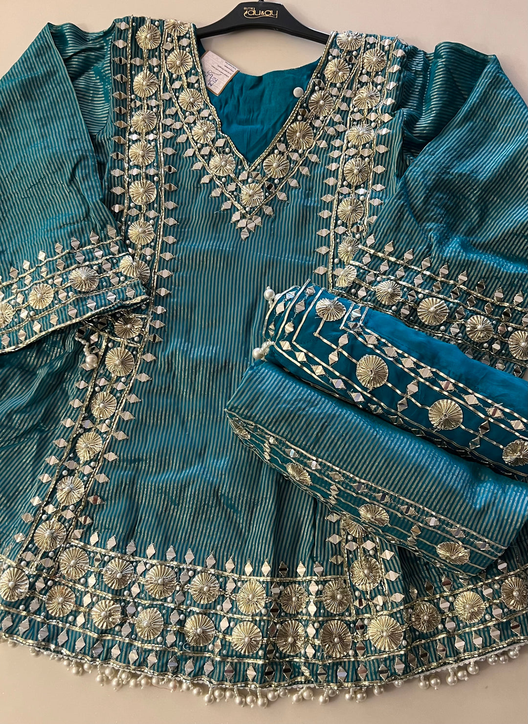 PAKISTANI GOTTA HAND WORK DESIGNER SUIT - IKGN01