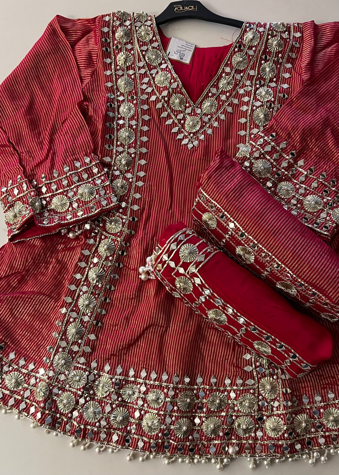 PAKISTANI GOTTA HAND WORK DESIGNER SUIT - IKGN01