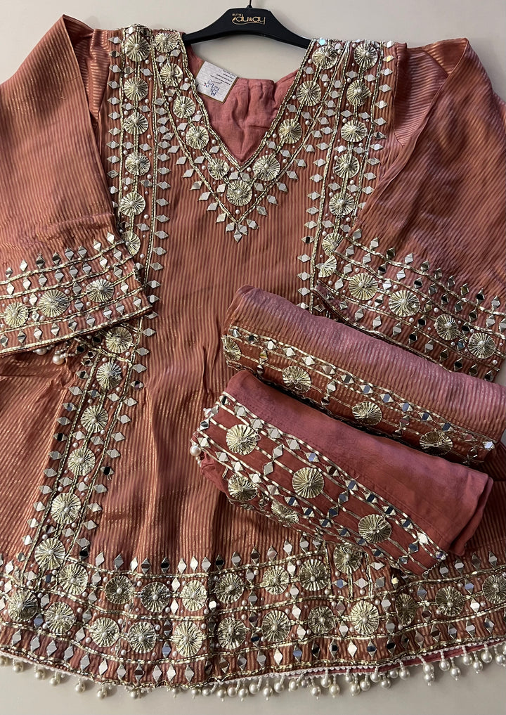 PAKISTANI GOTTA HAND WORK DESIGNER SUIT - IKGN01