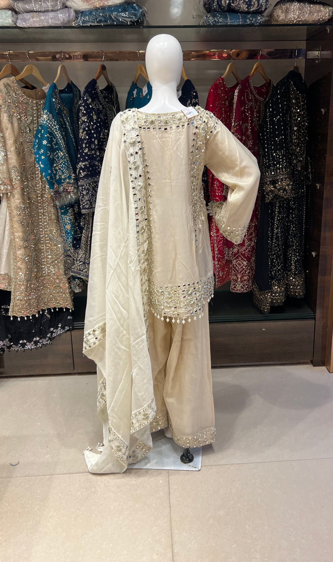 PAKISTANI GOTTA HAND WORK DESIGNER SUIT - IKGN01