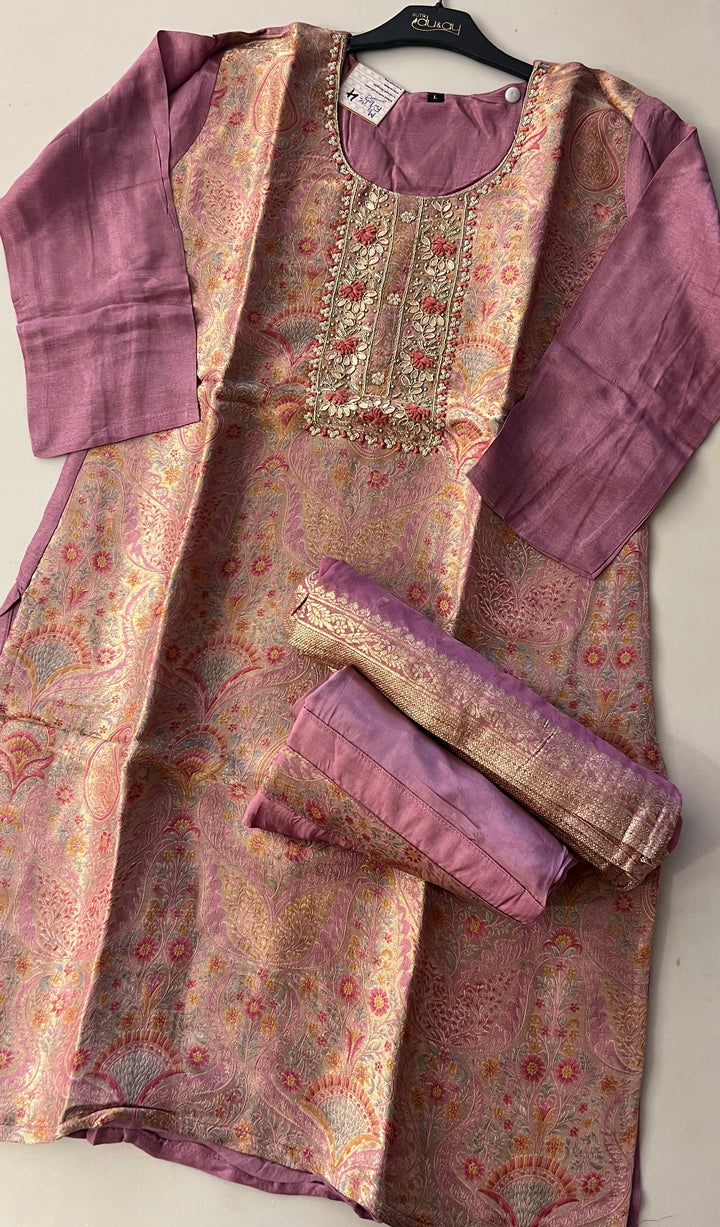 ZARI WORK DESIGNER SUIT- IKFW04