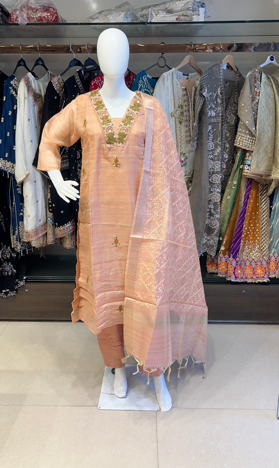 ZARI WORK DESIGNER SUIT- IKFW06