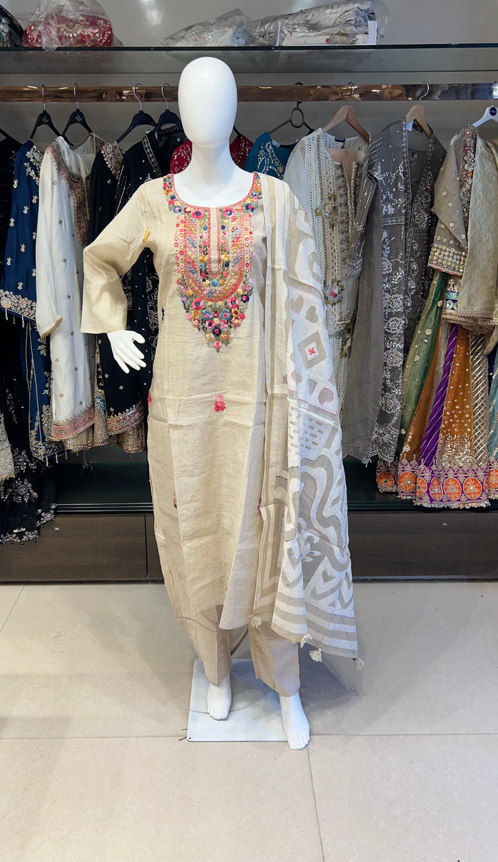 EMBROIDERY WORK DESIGNER SUIT - IKFW07