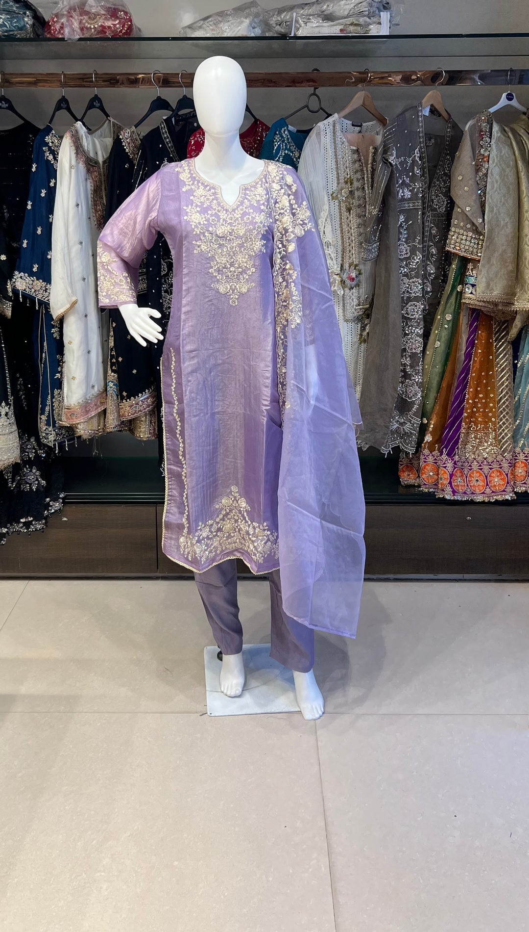 ZARDOSI WORK DESIGNER SUIT - IKFH06