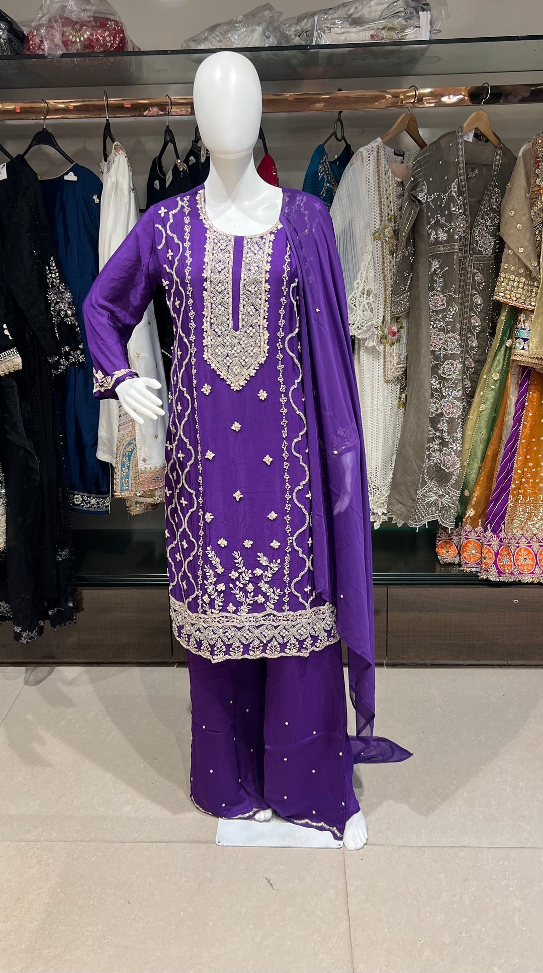 EMBROIDARY WORK DESIGNER SUIT - IKFX03