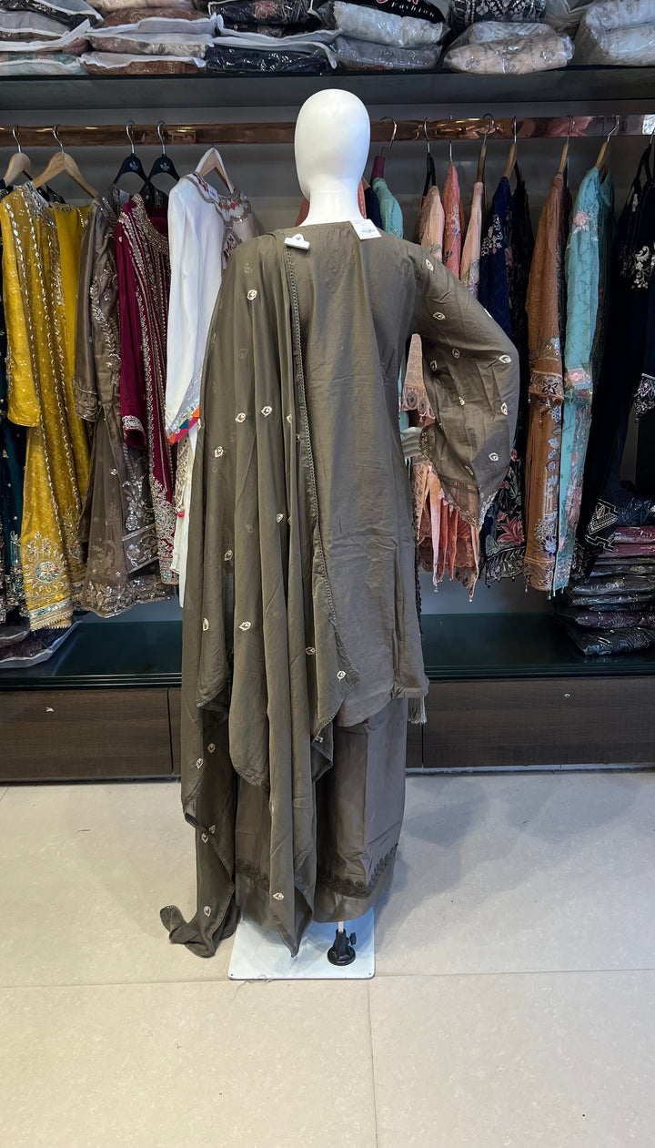 ZARQA PREMIUM OCCASION WEAR COTTON SUIT  - NIKF03