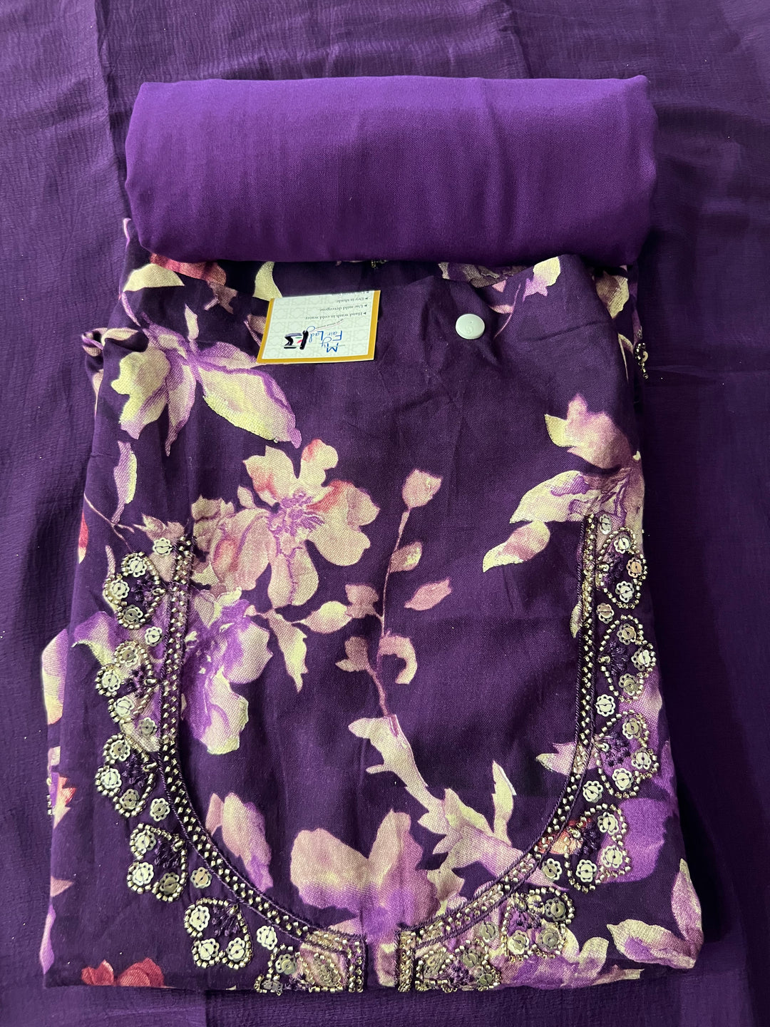 KUSHI DESIGNER UNSTITCHED DRESS MATERIAL-IKNF13