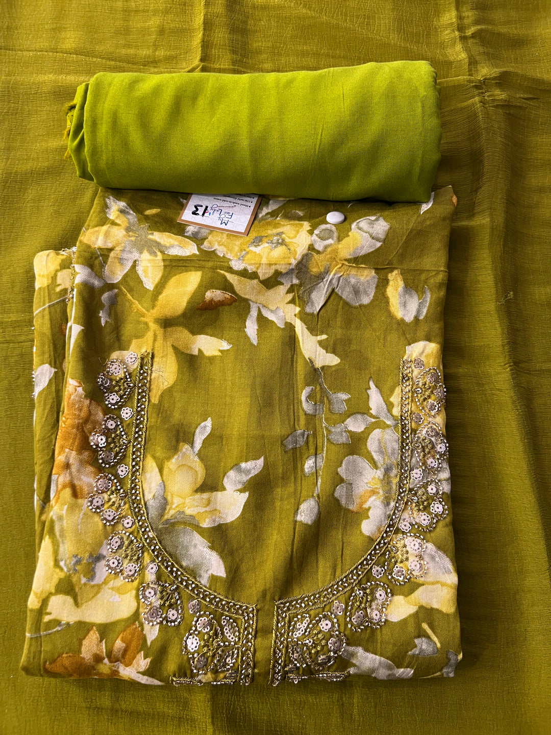 KUSHI DESIGNER UNSTITCHED DRESS MATERIAL-IKNF13