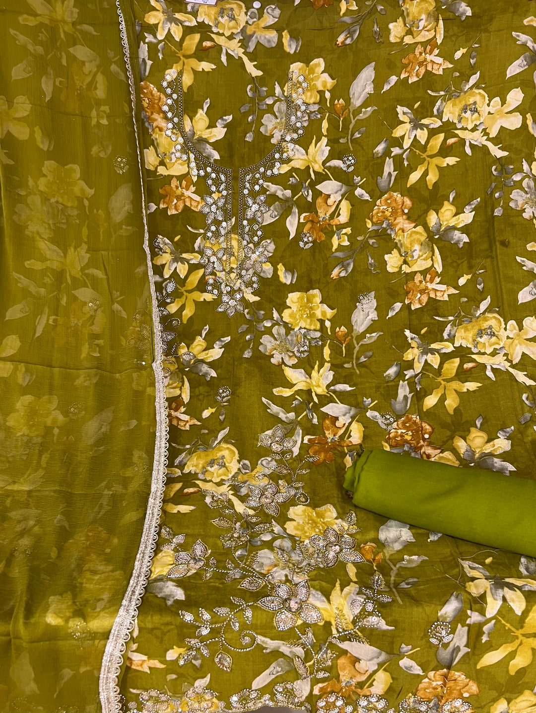 KUSHI DESIGNER UNSTITCHED DRESS MATERIAL-IKNF13