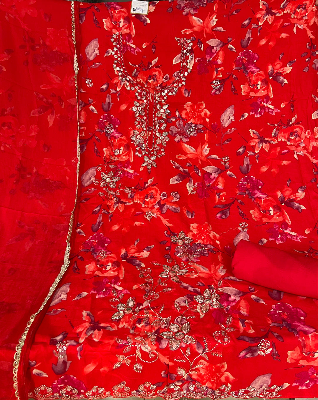 KUSHI DESIGNER UNSTITCHED DRESS MATERIAL-IKNF13