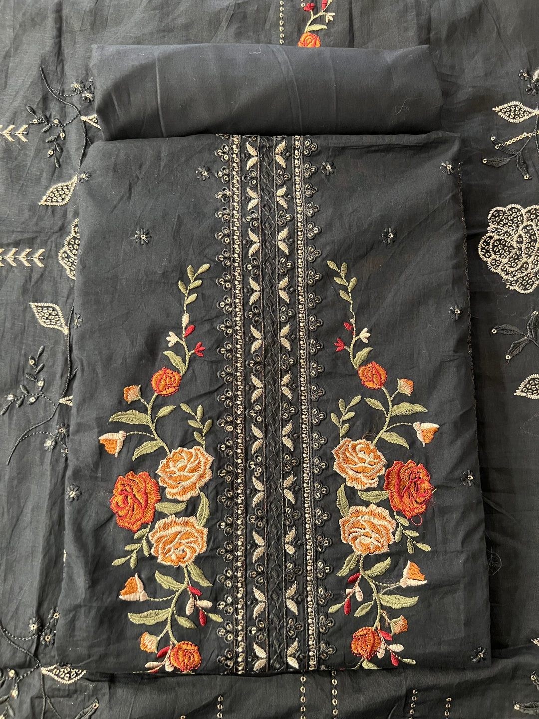 KUSHI DESIGNER UNSTITCHED DRESS MATERIAL-IKUE01