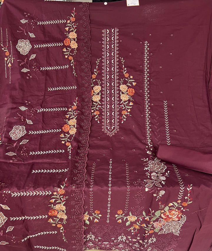 KUSHI DESIGNER UNSTITCHED DRESS MATERIAL-IKUE01
