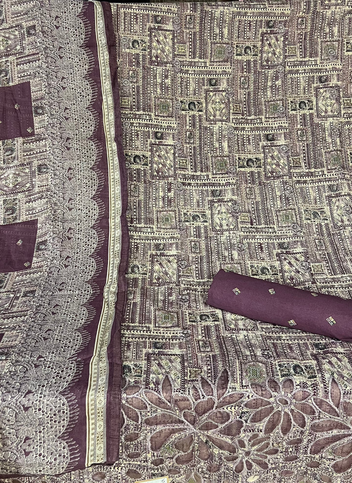 DESIGNER UNSTITCHED DRESS MATERIAL-IKIJ06