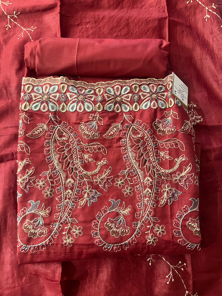 DESIGNER UNSTITCHED DRESS MATERIAL-IKIJ03