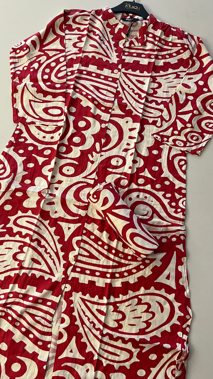 RAYON PRINTED COORD SET - IKAG01