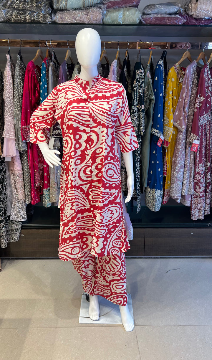 RAYON PRINTED COORD SET - IKAG01