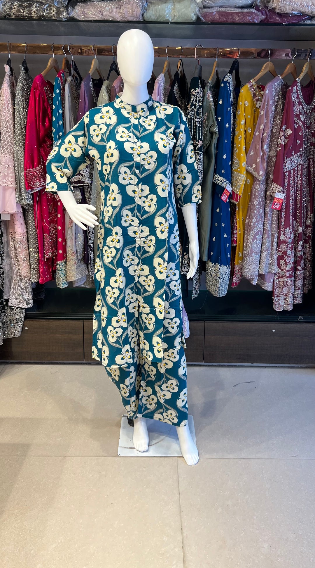 RAYON PRINTED COORD SET - IKAG01