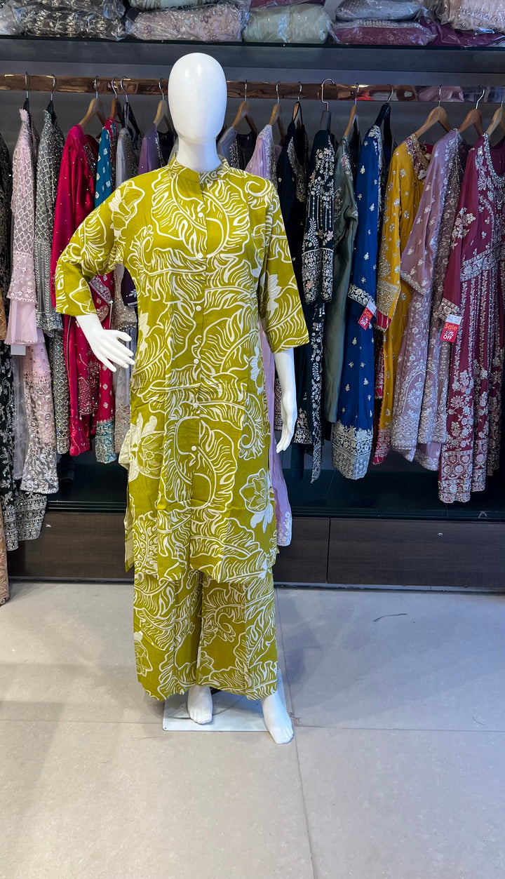 RAYON PRINTED COORD SET - IKAG01