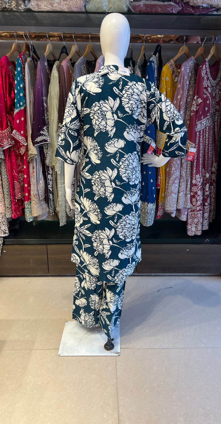 RAYON PRINTED COORD SET - IKAG01