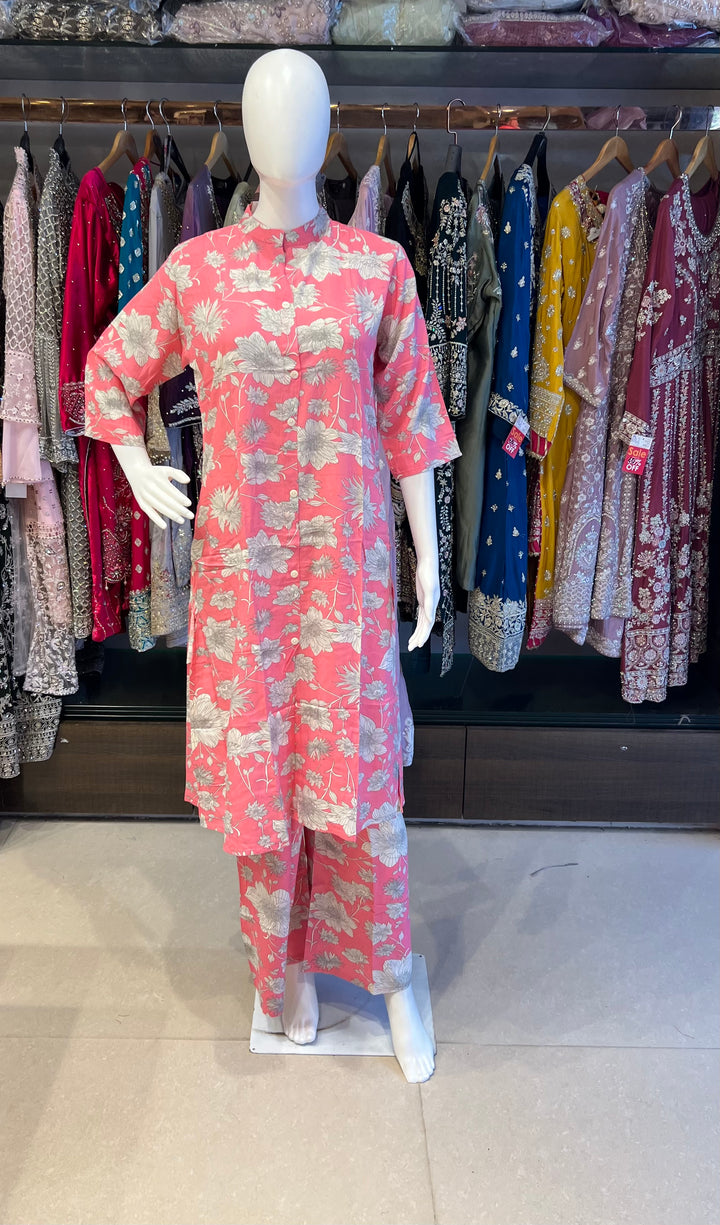 RAYON PRINTED COORD SET - IKAG01