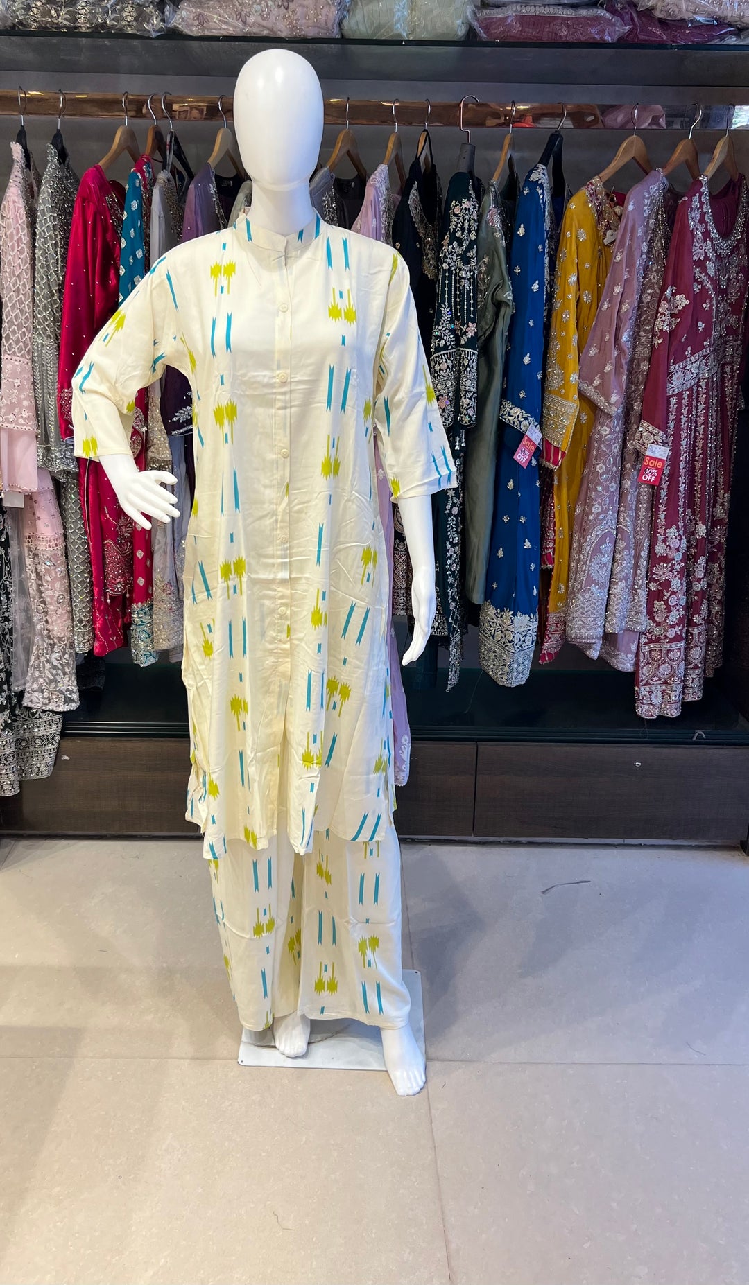 RAYON PRINTED COORD SET - IKAG01