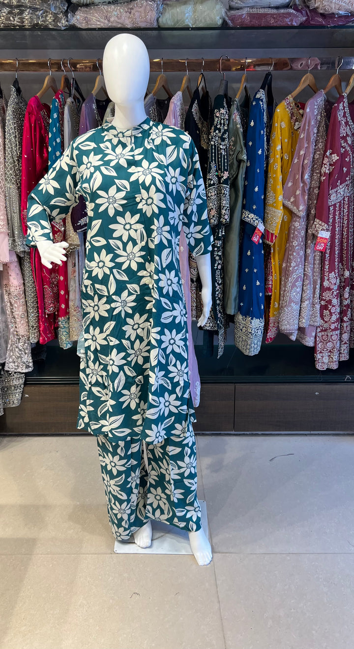 RAYON PRINTED COORD SET - IKAG01