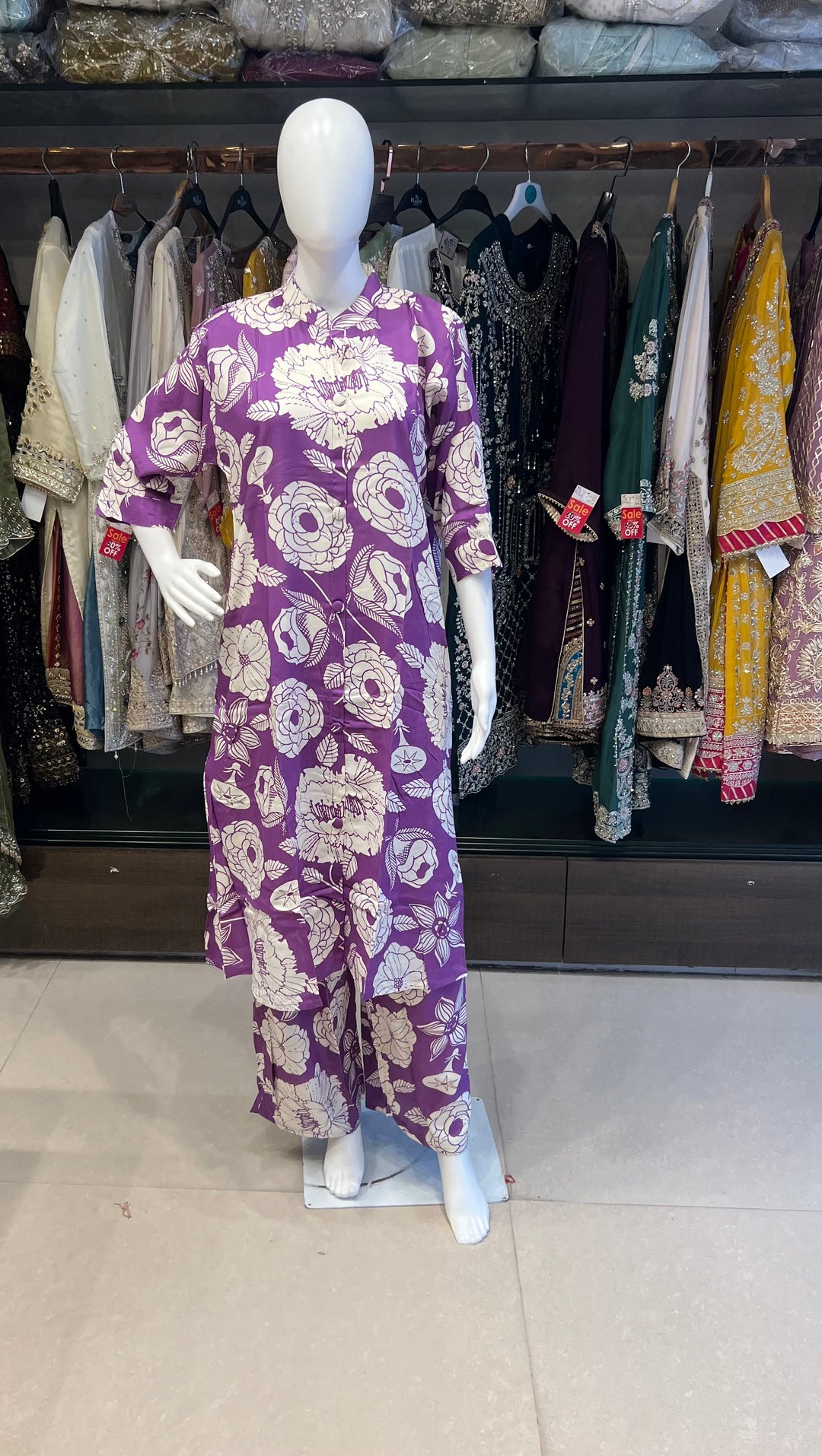 DESIGNER CO-ORD SET {PLUS SIZE 3,4,5 XL } - IKMH14
