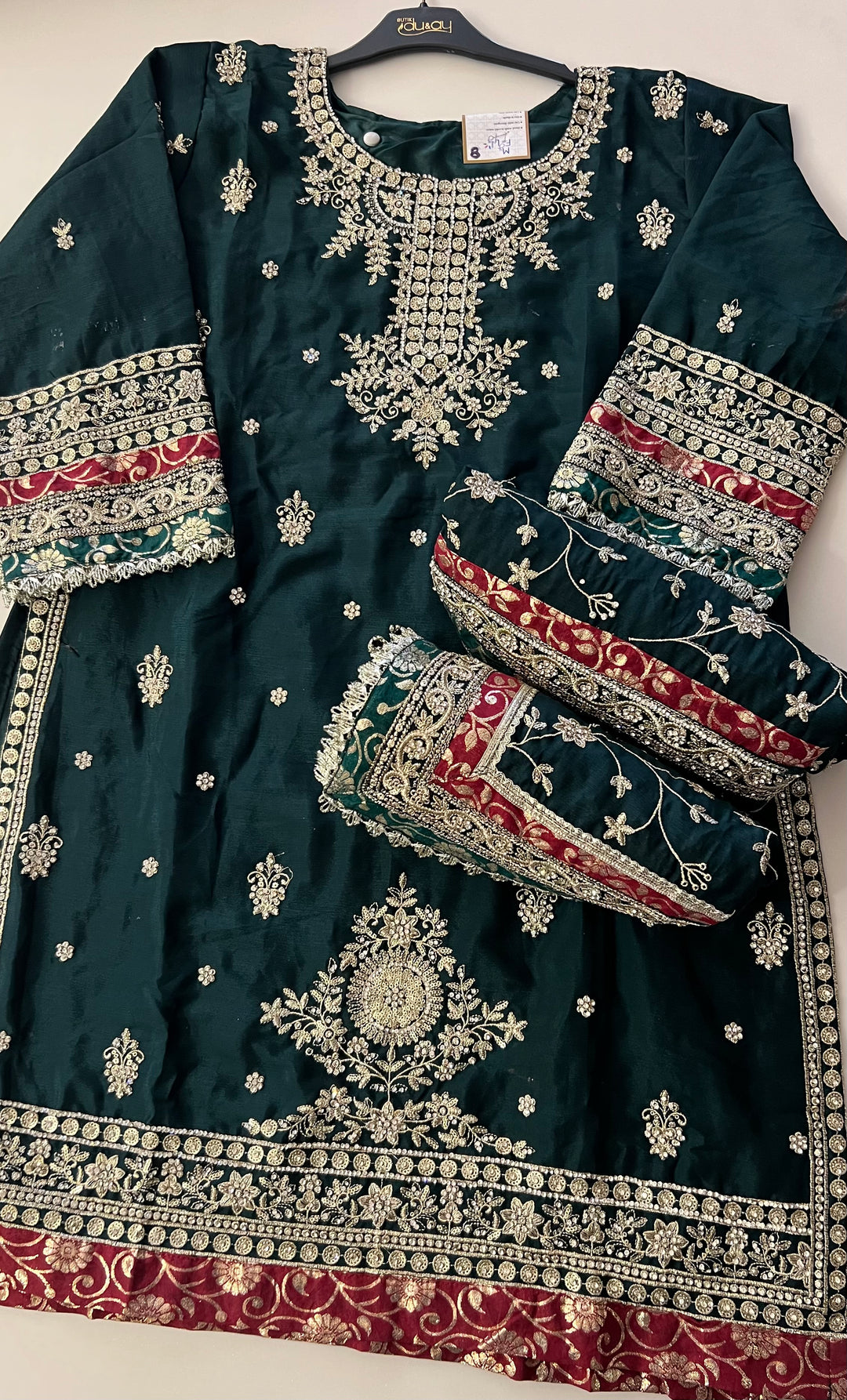 ZARI WORK DESIGNER SUIT - MZEJ08