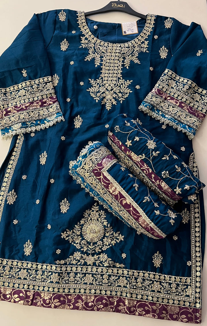 ZARI WORK DESIGNER SUIT - MZEJ08