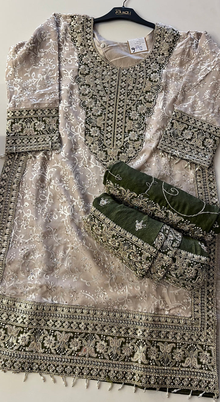 STONE WORK DESIGNER SUIT - MZEJ06