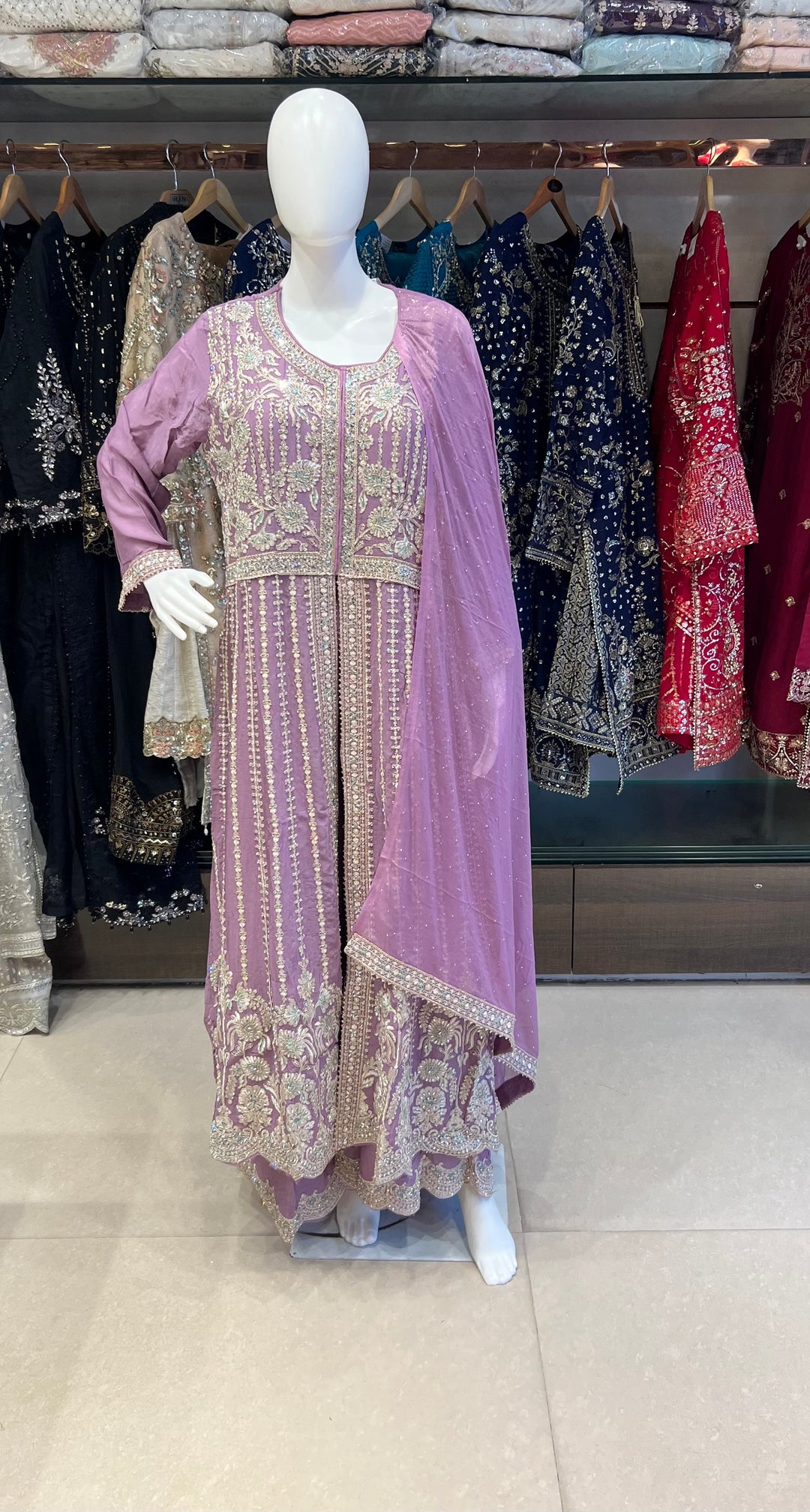 STONE WORK DESIGNER SUIT - MZEJ10