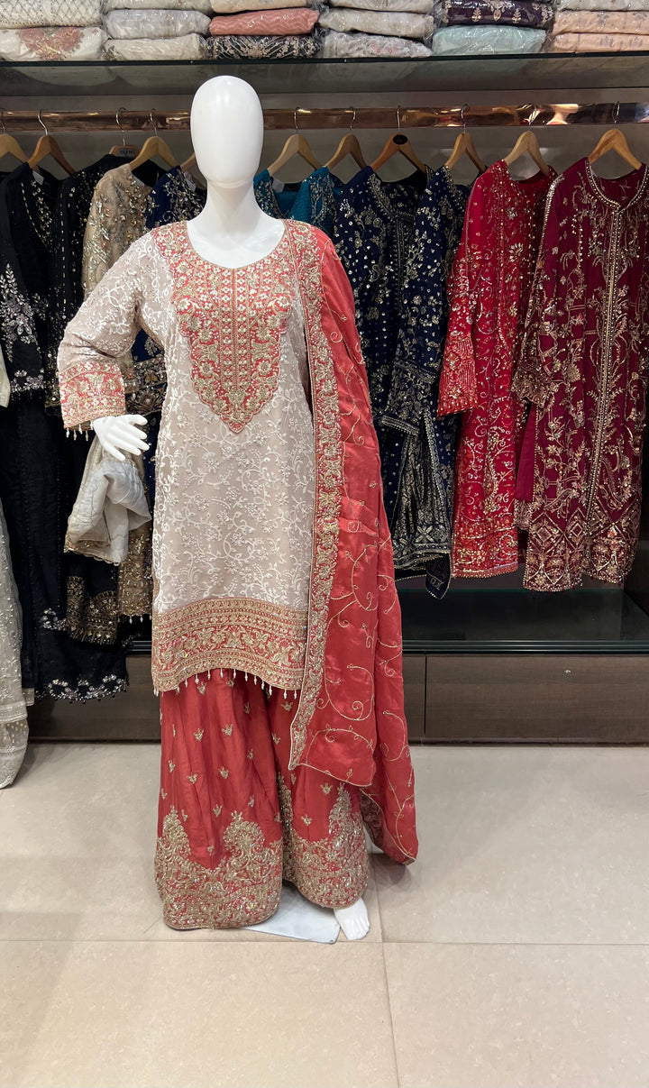 STONE WORK DESIGNER SUIT - MZEJ06