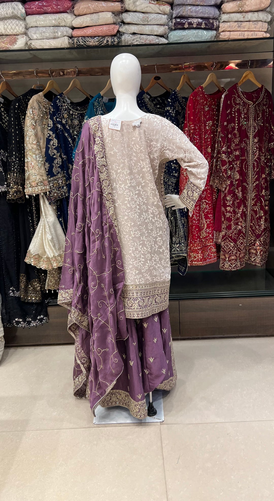 STONE WORK DESIGNER SUIT - MZEJ06