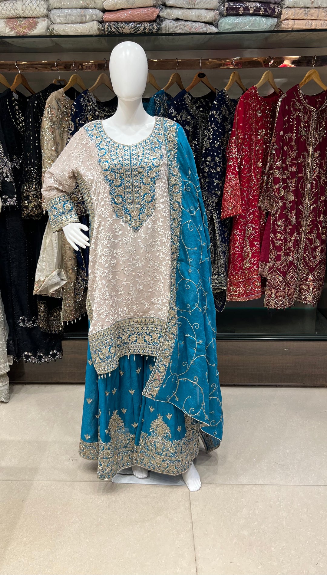 STONE WORK DESIGNER SUIT - MZEJ06