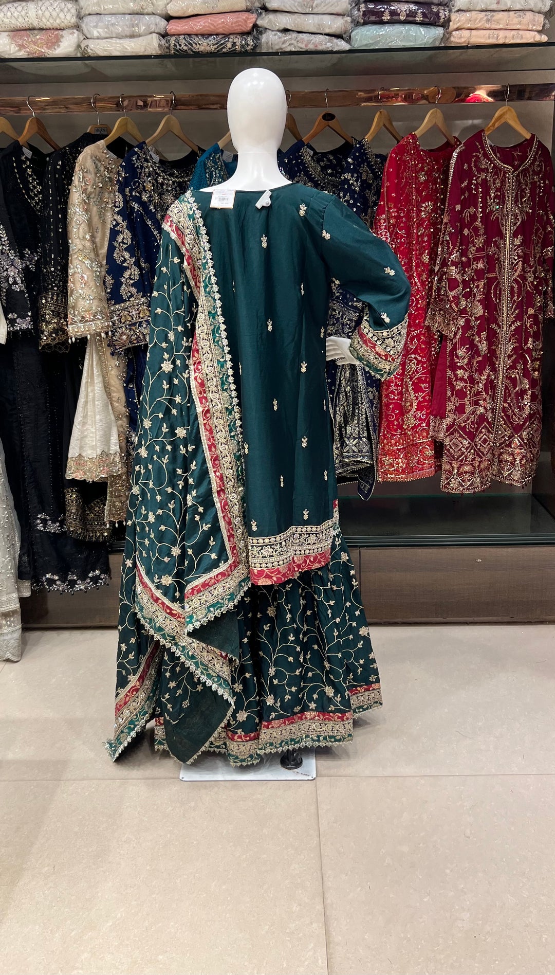 ZARI WORK DESIGNER SUIT - MZEJ08