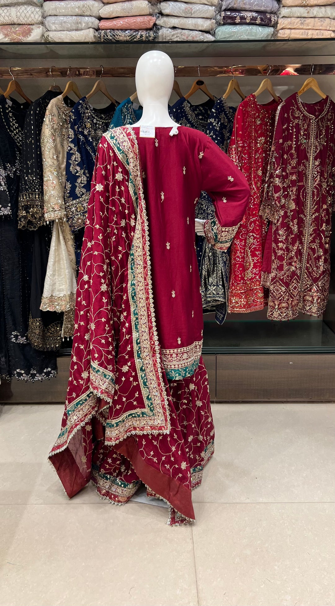 ZARI WORK DESIGNER SUIT - MZEJ08