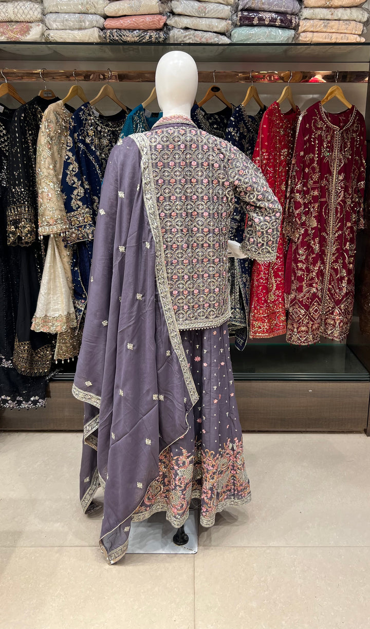 ZARI WORK DESIGNER SUIT - MZEJ11