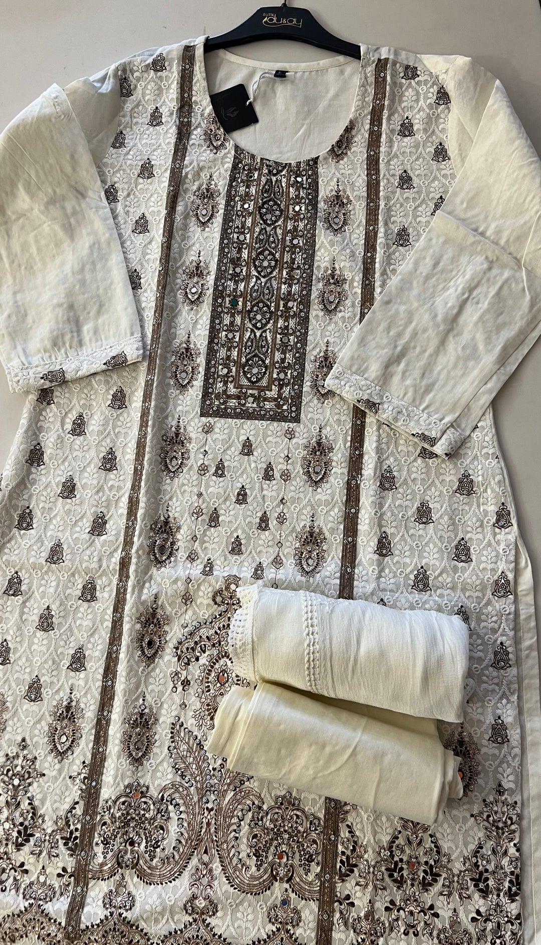 WORK DESIGNER EMBROIDERED SUIT - IKFI03