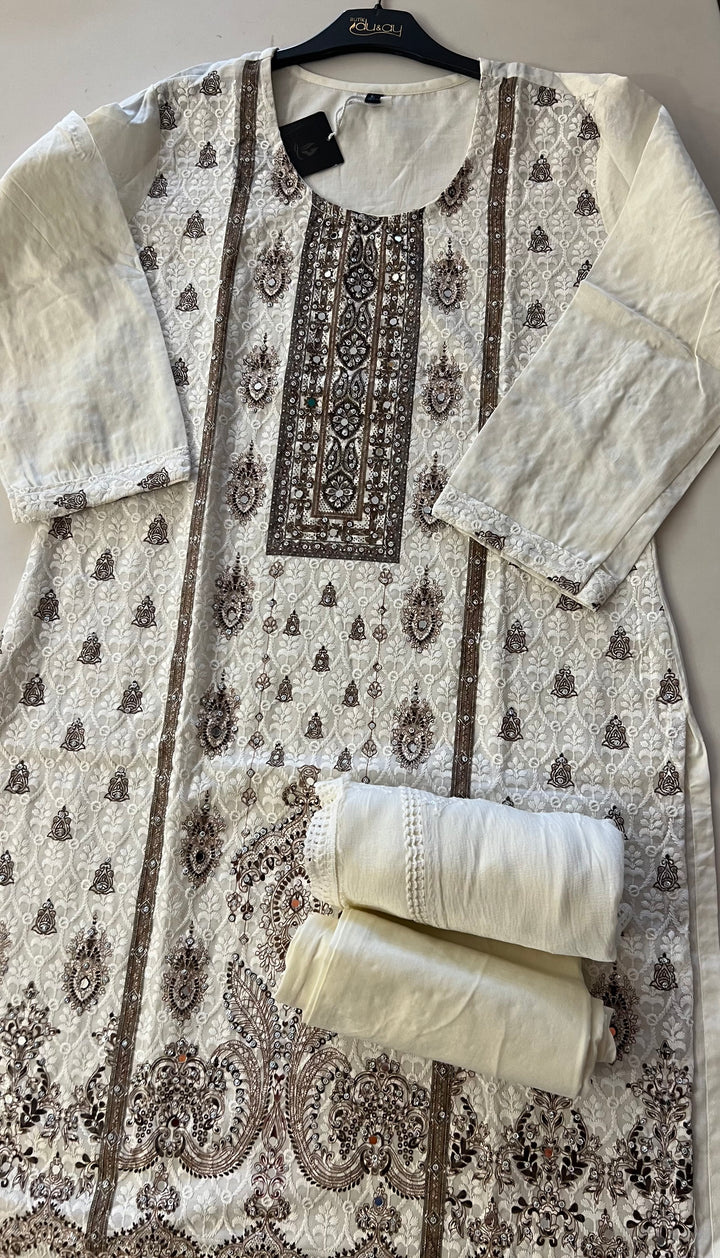 WORK DESIGNER EMBROIDERED SUIT - IKFI03